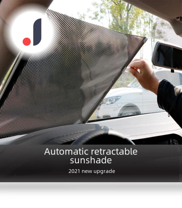 Automatic Retractable Sunshade — Side Window, AI Supermarket