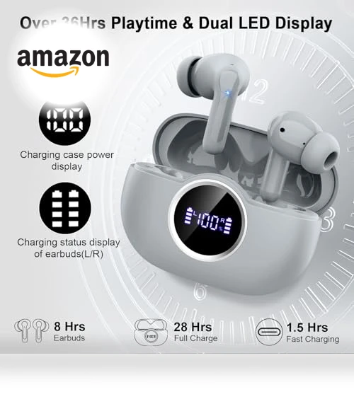 Bluetooth 5.4 Wireless Earbuds — In-Ear Headphones, Rinsmola