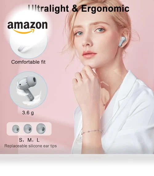 Bluetooth 5.4 Wireless Earbuds — In-Ear Headphones, Rinsmola