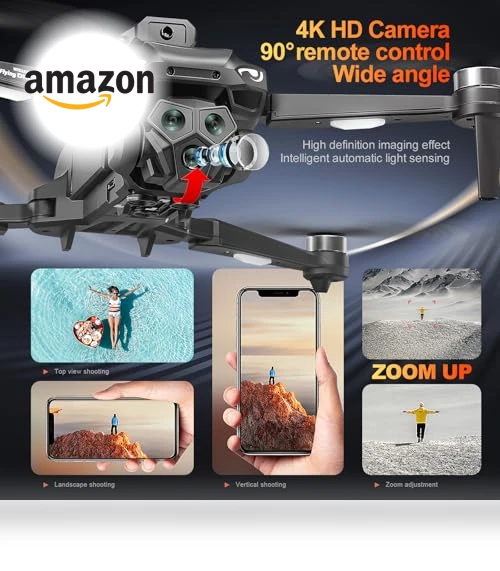 Brushless RC Drone with 4K Dual Camera — Drones, toylefun