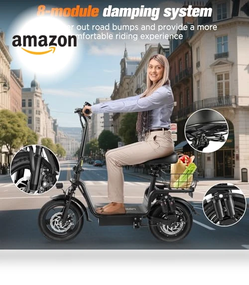 Electric Scooter with Seat — Electric Self-Balancing Scooters, INSDRGN