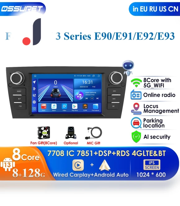 Intelligent 7-inch AI 2din Android 13 Car Multimedia Video Player — Stereo Receivers, OSSURET