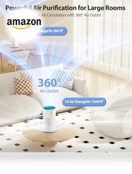 Large Room Air Purifier with Sleep Mode — HEPA Air Purifiers, ECOSELF