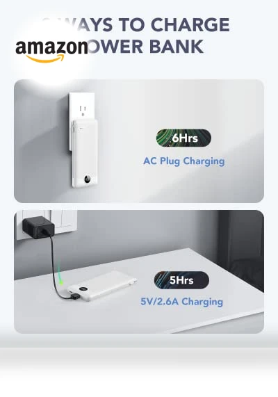 Portable Charger with Built-in Cables and AC Wall Plug — Charging Solutions, VRURC