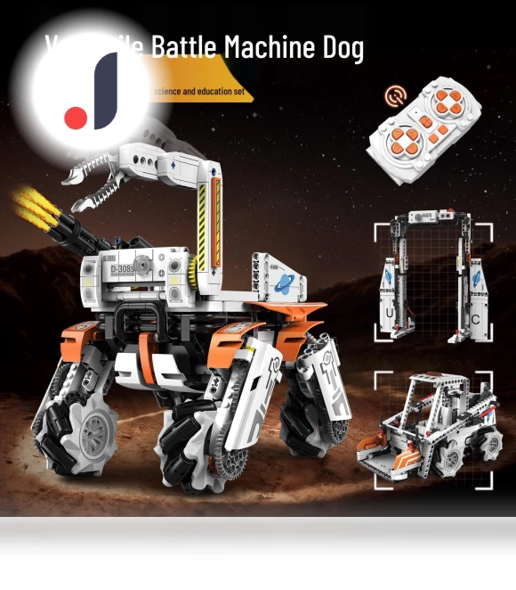 Programming Robotic Boy Toy with Mechanical Dog — Construction Kits, Super Go