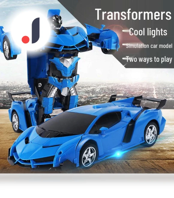 Remote Control Transforming Police Car Robot Toy — Interactive Figures & Robots, Super Go