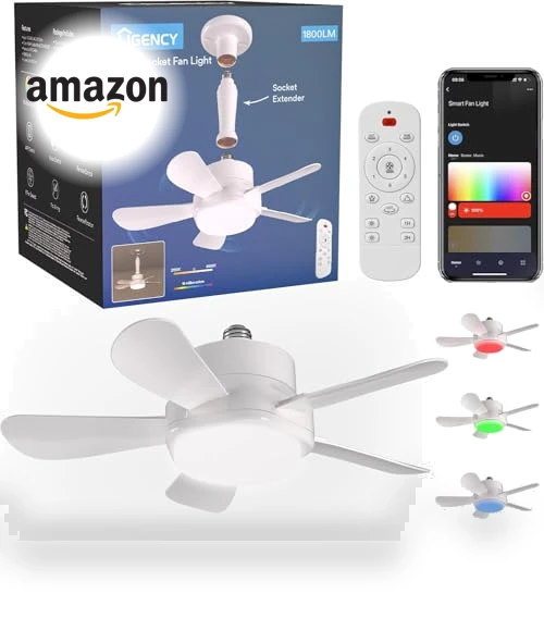 RGBW Color Changing LED Fan Light — Ceiling Fan Wall Controls, Ligency