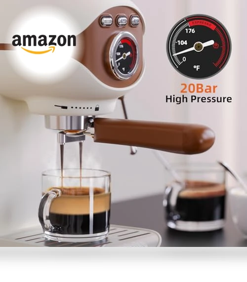 Semi-Automatic Espresso Machine with Milk Frother — Coffee & Espresso Combos, Nesskoko