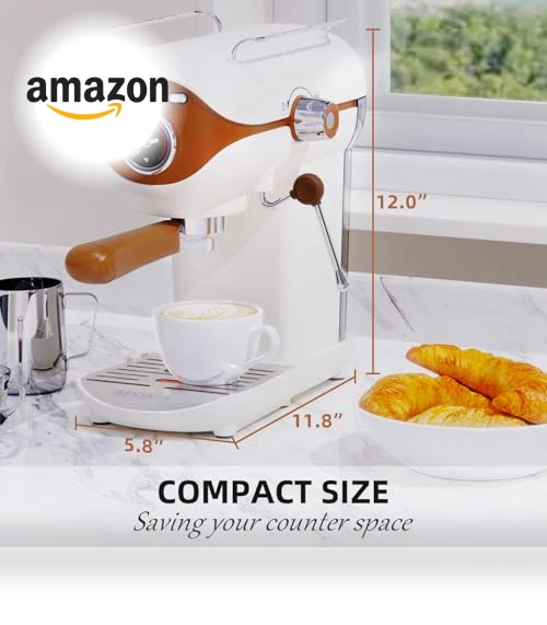 Semi-Automatic Espresso Machine with Milk Frother — Coffee & Espresso Combos, Nesskoko
