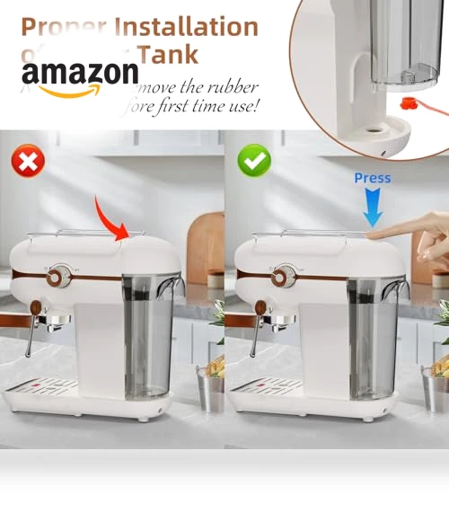 Semi-Automatic Espresso Machine with Milk Frother — Coffee & Espresso Combos, Nesskoko