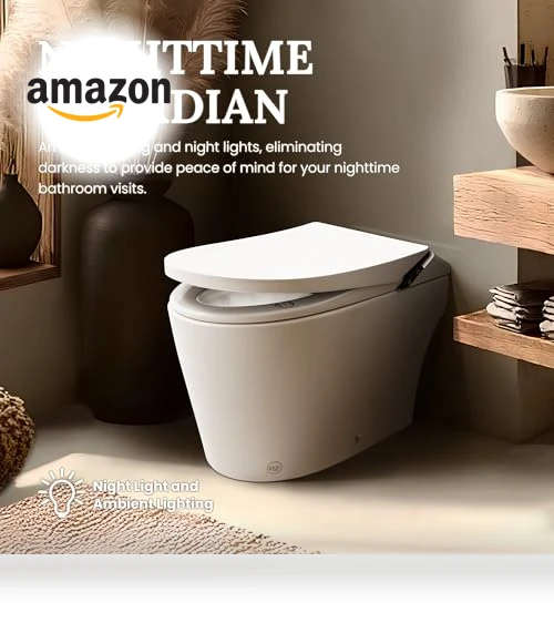 Smart Bidet Toilet with Heated Seat & Auto-Flush System — Bathroom Essentials, London Sunshine