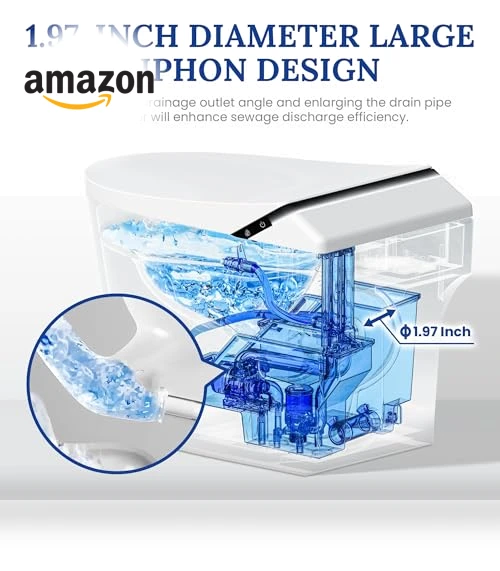 Smart Bidet Toilet with Heated Seat & Auto-Flush System — Bathroom Essentials, London Sunshine