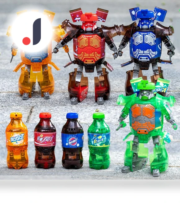 Transforming Internet Celebrity Cola Robot Mecha Toy — Interactive Figures & Robots, Super Go
