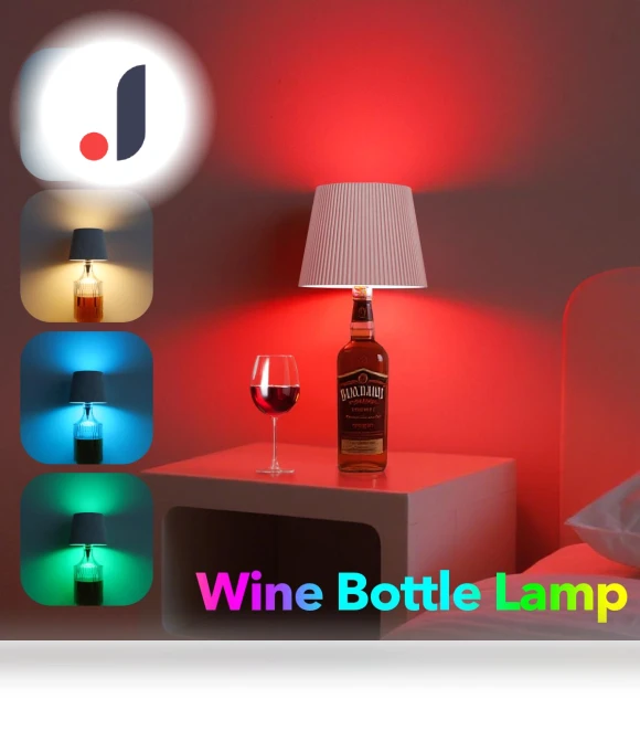 2-in-1 Wireless Wine Bottle Lamp — Study & Desk Lighting, MALITAI