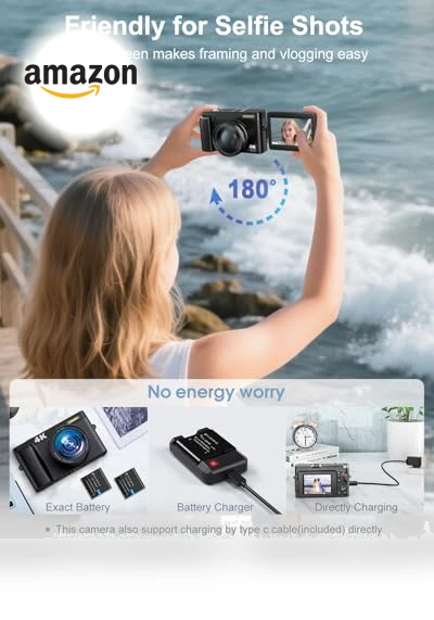 4K Digital Camera for Photography — Mirrorless Cameras, CAMKORY