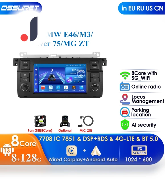 7-inch AI Voice Control 2DIN Android Car Radio — Car Installation Essentials, OSSURET