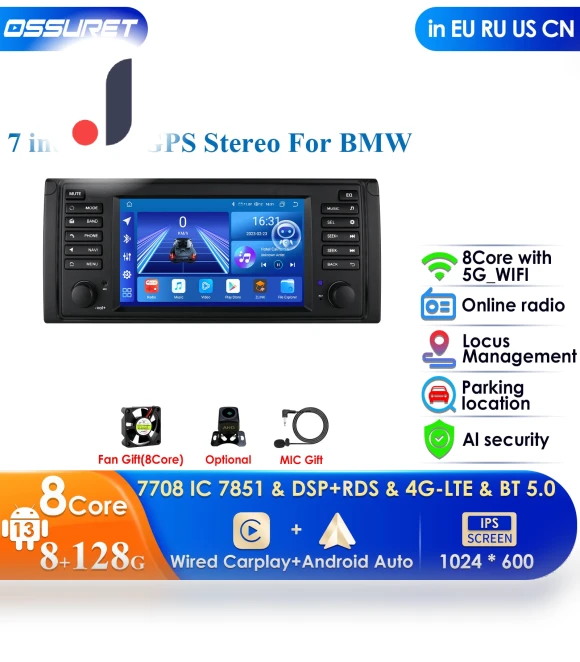 Intelligent 8GB 128GB Voice Control AI 2 DIN Android Car Radio — Stereo Receivers, OSSURET