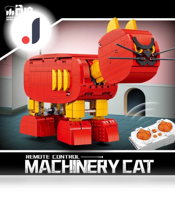 Remote Control Robot Cat and Mouse Building Block Toy — Construction Kits, Super Go