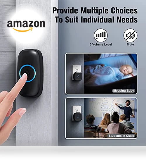 Wireless Doorbell with 2 Buttons — Kits, SECRUI
