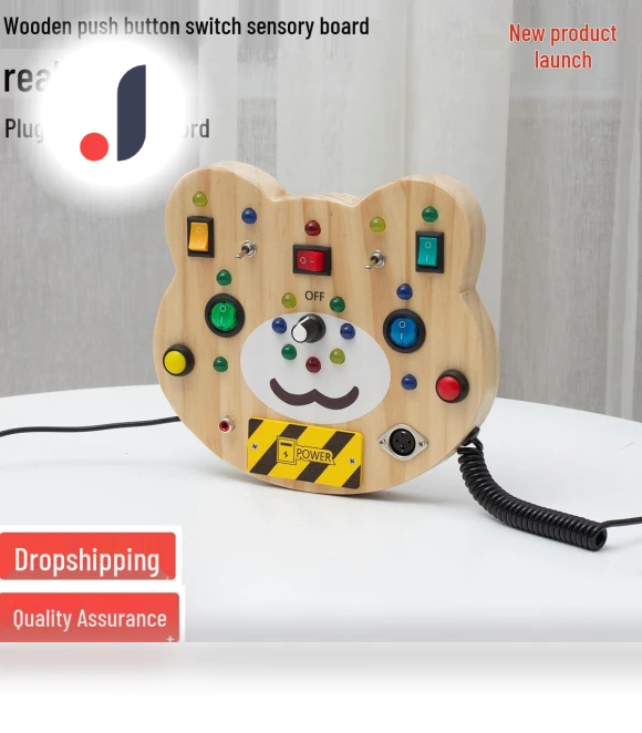 Wooden LED Light Sensory Switch Board — Infant & Early Childhood Playthings, Super Go