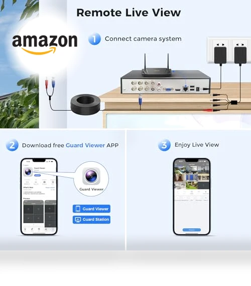 3K 8ch Wired Security Camera System — Smart Home Security, Hiseeu