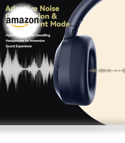 Hybrid Active Noise Cancelling Headphones — Over-Ear Headphones, SunoFi