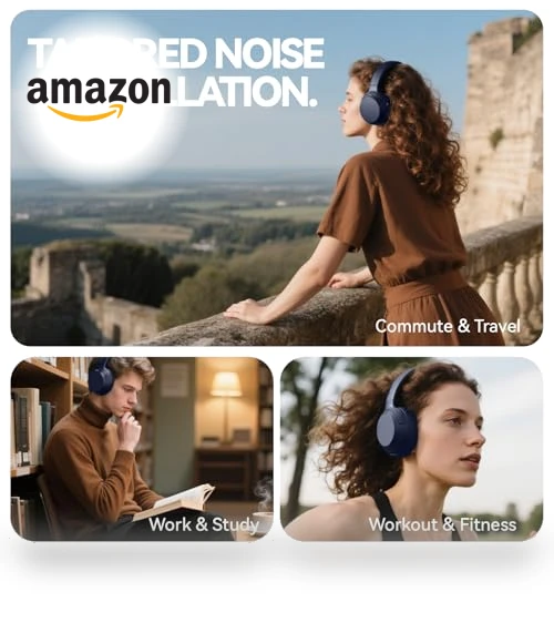 Hybrid Active Noise Cancelling Headphones — Over-Ear Headphones, SunoFi