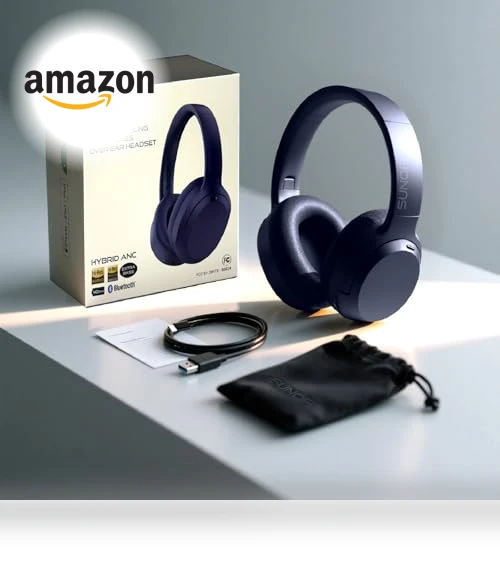 Hybrid Active Noise Cancelling Headphones — Over-Ear Headphones, SunoFi