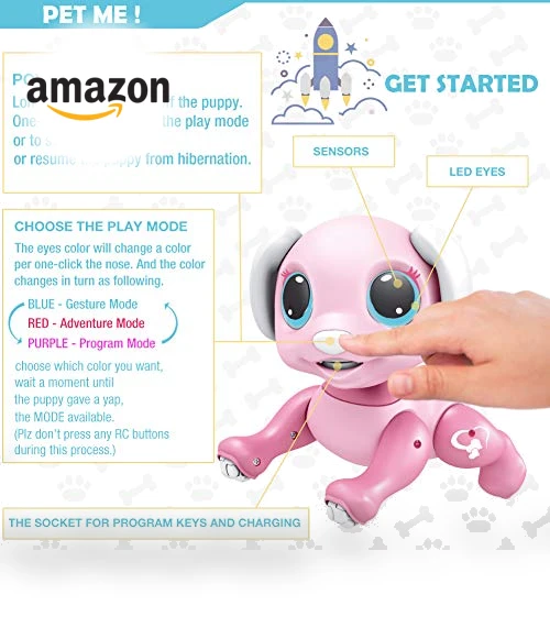 Remote Control Dog Gesture Sensing Toy Robot Pet — Interactive Animal Companions, BIRANCO