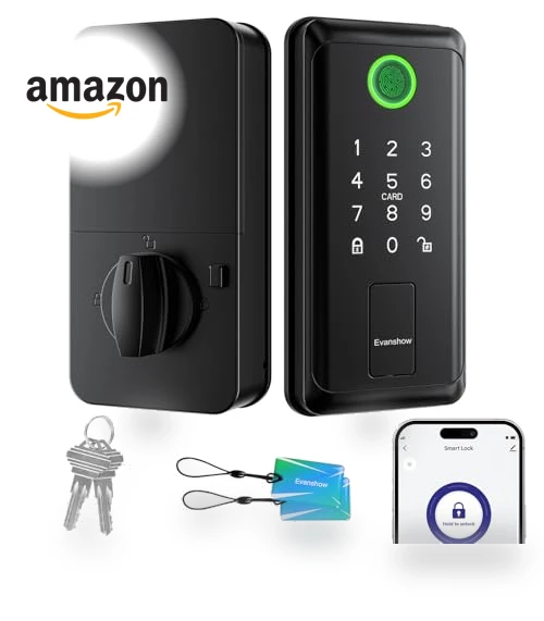 Smart Door Handle Lock with Keypad — Smart Home Security, Evanshow