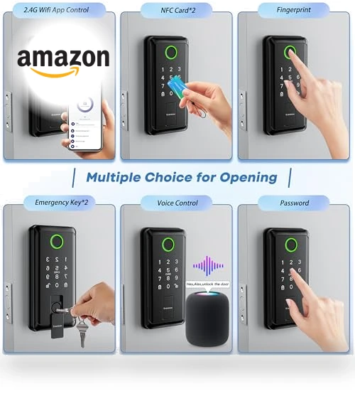 Smart Door Handle Lock with Keypad — Smart Home Security, Evanshow