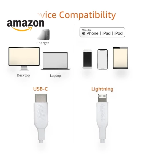 USB-2.0 Type C to Lightning Cable — Lightning, Amazon