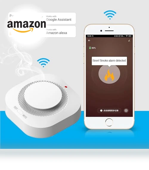 WiFi Smart Smoke Alarm — Smoke & CO Detectors, WELL-KO-KO