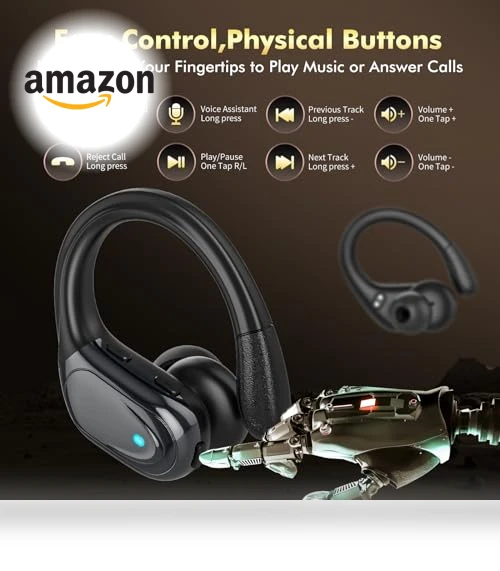 Wireless Earbuds with Noise Canceling Mic — In-Ear Headphones, HAOYUYAN