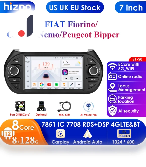 7-inch AI 2din Android 13 Car Stereo — Stereo Receivers, Hizpo