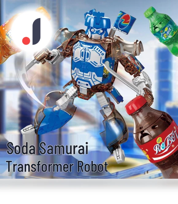 Transformable Robot Toy from Soda Bottle — Construction Kits, Super Go