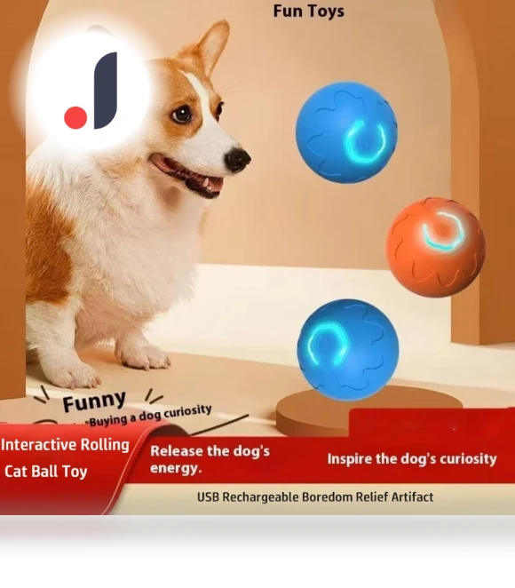 Interactive LED Rolling Ball for Cats — Cat Playthings, VSuanzh