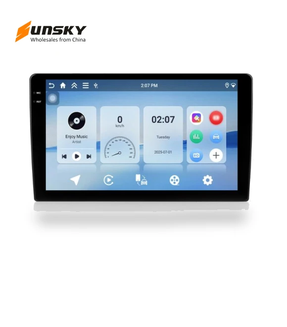 Universal Android Central Control Large Screen Car Wireless Carplay Navigation — Stereo Receivers