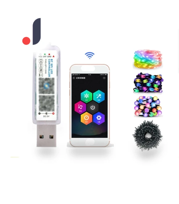 Bluetooth APP-Controlled 5V RGB Light Controller — Selfie Lights, pinxingwen