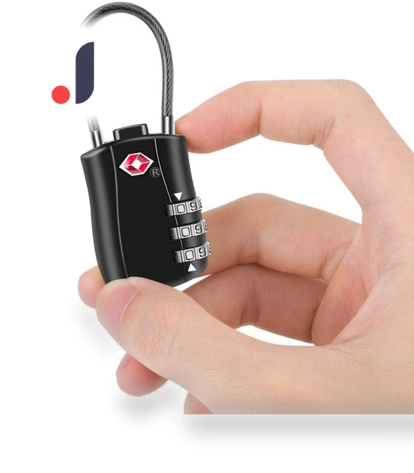 Smart Code Lock with Steel Cable — Luggage Locks, BlacvvMee
