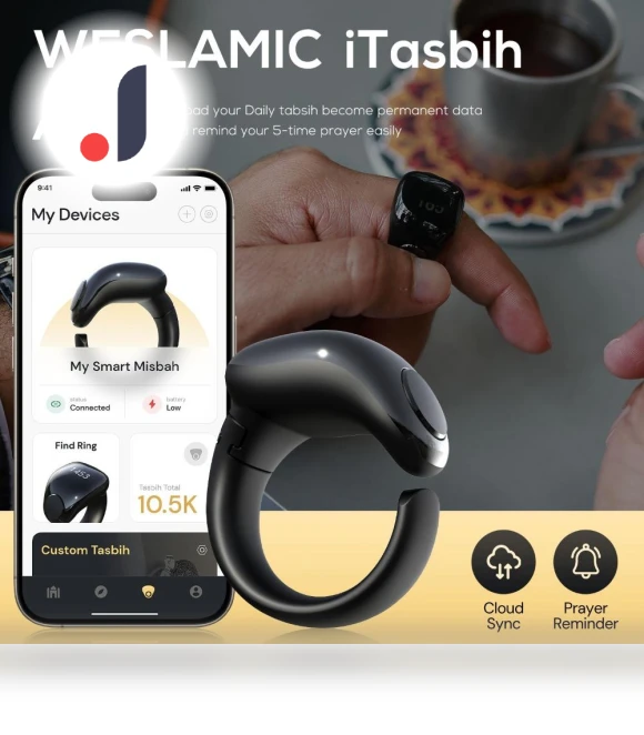 Waterproof Tasbih Counter Zikr Rings — Smart Rings, xinxinL