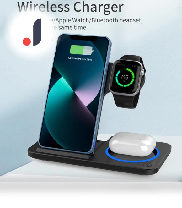 3-in-1 Folding Wireless Charging Stand — Chargers, AI Market