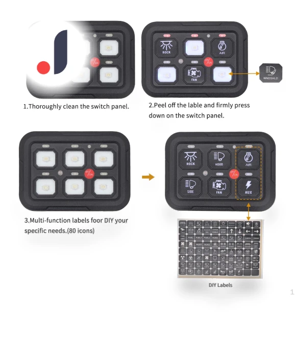 6-button switch panel for car — Panel Dimmer, craftDIY