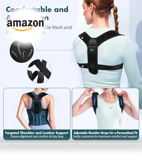 Adjustable Back Brace for Posture Support — Back Braces, GROKIE