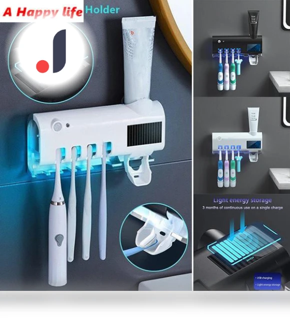 Automatic UV Light Smart Toothpaste Dispenser with Toothbrush Sterilizer — Toothpick Holders, MIJIA HOME