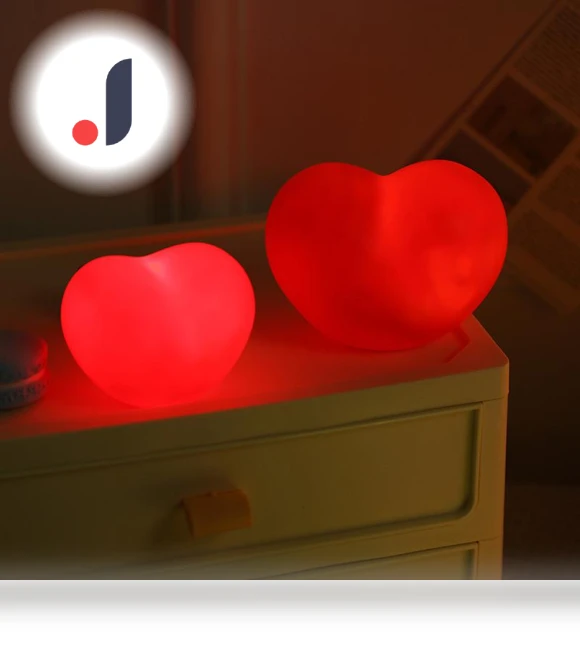 Cute Heart-shaped Vinyl LED Night Light — Night Lights, Entrance Hall