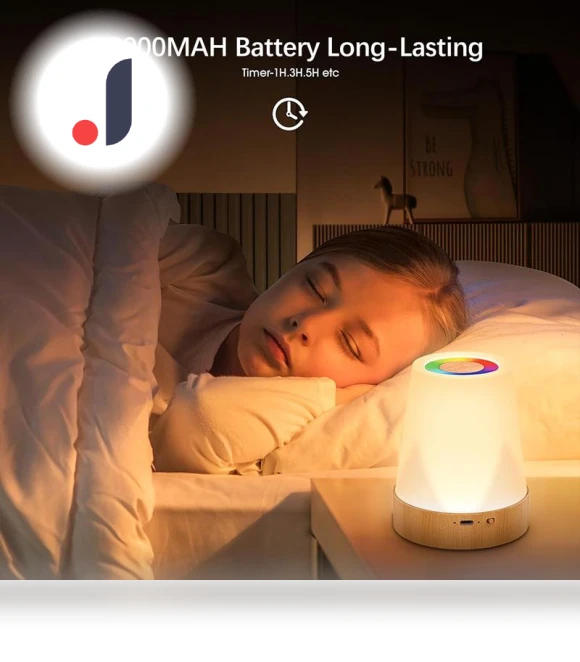 LED Bedside Lamp with Touch Dimming — Lamps & Shades, Rainbow Rain