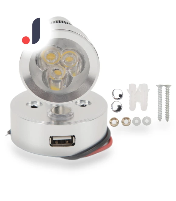 LED Bedside Lamp with USB Charging Port — Desk & Table Lighting, 3CZY