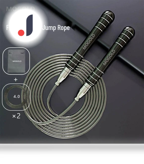 Self-Locking Aluminum Handle Smart Gravity 4.0 Steel Cable Jump Rope — Jump Ropes, Zoomer