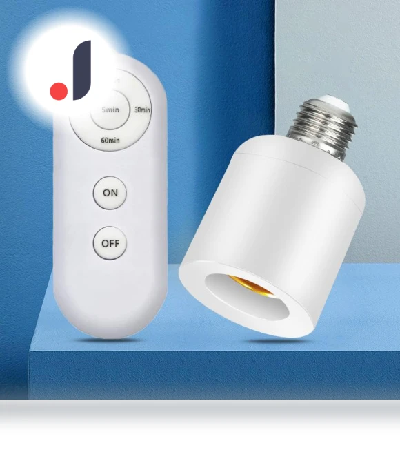 Smart LED Bulb Socket Adapter with Remote Control — Light Sockets, Wolfman